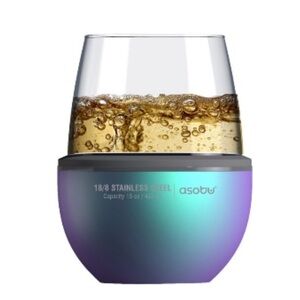 Asobu Stemless ‘Wine Kuzie’ Glass w/ Insulated Stainless Steel Sleeve